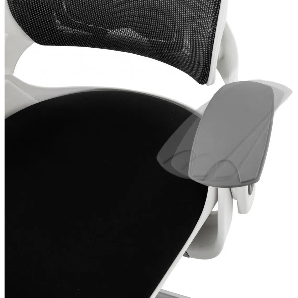 ALTEREGO Chaise de bureau ergonomique tissu noir SALOO Clearance