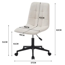 Nordlys Chaise de Bureau Ergonomique Reglable Beige Discount