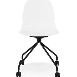 ALTEREGO Chaise de bureau 'NADIA' blanche sur roulettes Online