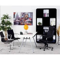ALTEREGO Chaise de bureau noir mobile LANER Clearance