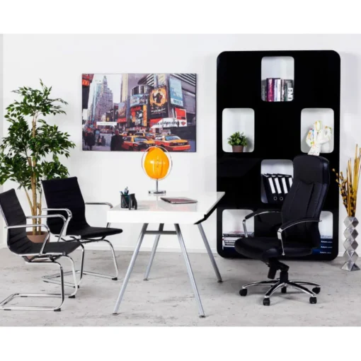 ALTEREGO Chaise de bureau noir mobile LANER Clearance