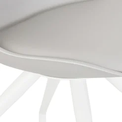 ALTEREGO Chaise de bureau sur roulettes 'SKIN' grise avec structure en métal blanc Online