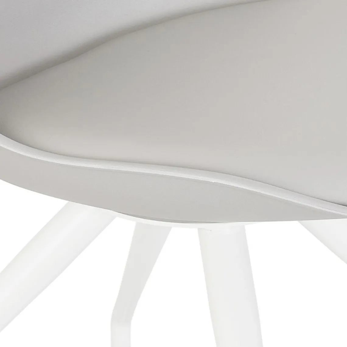 ALTEREGO Chaise de bureau sur roulettes 'SKIN' grise avec structure en métal blanc Online