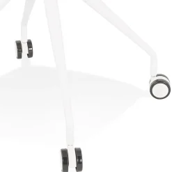 ALTEREGO Chaise de bureau sur roulettes 'SKIN' grise avec structure en métal blanc Online