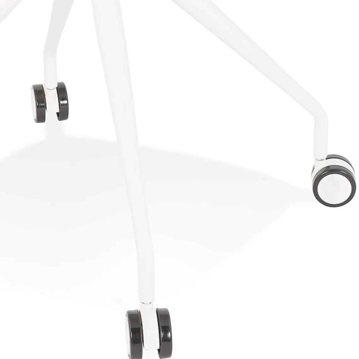 ALTEREGO Chaise de bureau sur roulettes 'SKIN' grise avec structure en métal blanc Online