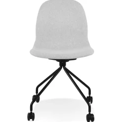 ALTEREGO Chaise de bureau 'TAVIRA' en tissu gris clair New