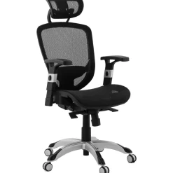 ALTEREGO Chaise de bureau tissu noir design BURBLE Outlet