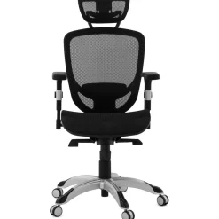 ALTEREGO Chaise de bureau tissu noir design BURBLE Outlet