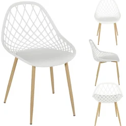 3S. x Home Chaise de Jardin Croisillons Blanc Discount