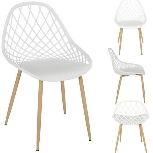 3S. x Home Chaise de Jardin Croisillons Blanc Discount