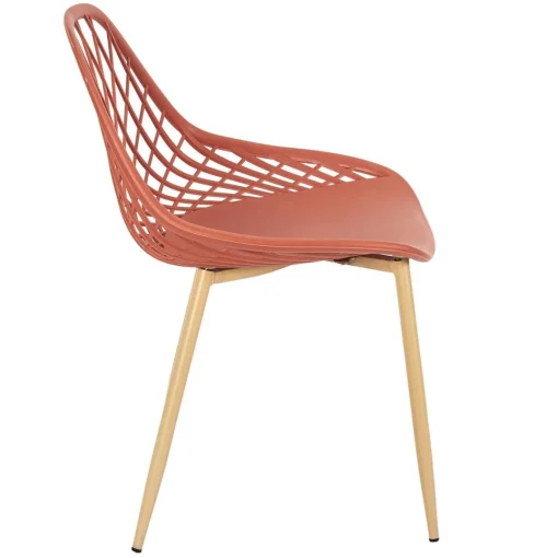 3S. x Home Chaise de Jardin Croisillons Terracotta Orange