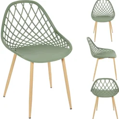 3S. x Home Chaise de Jardin Croisillons Vert Sale