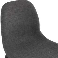 ALTEREGO Chaise de salle à manger 'CELTIK' en tissu gris et pieds en bois noir Outlet