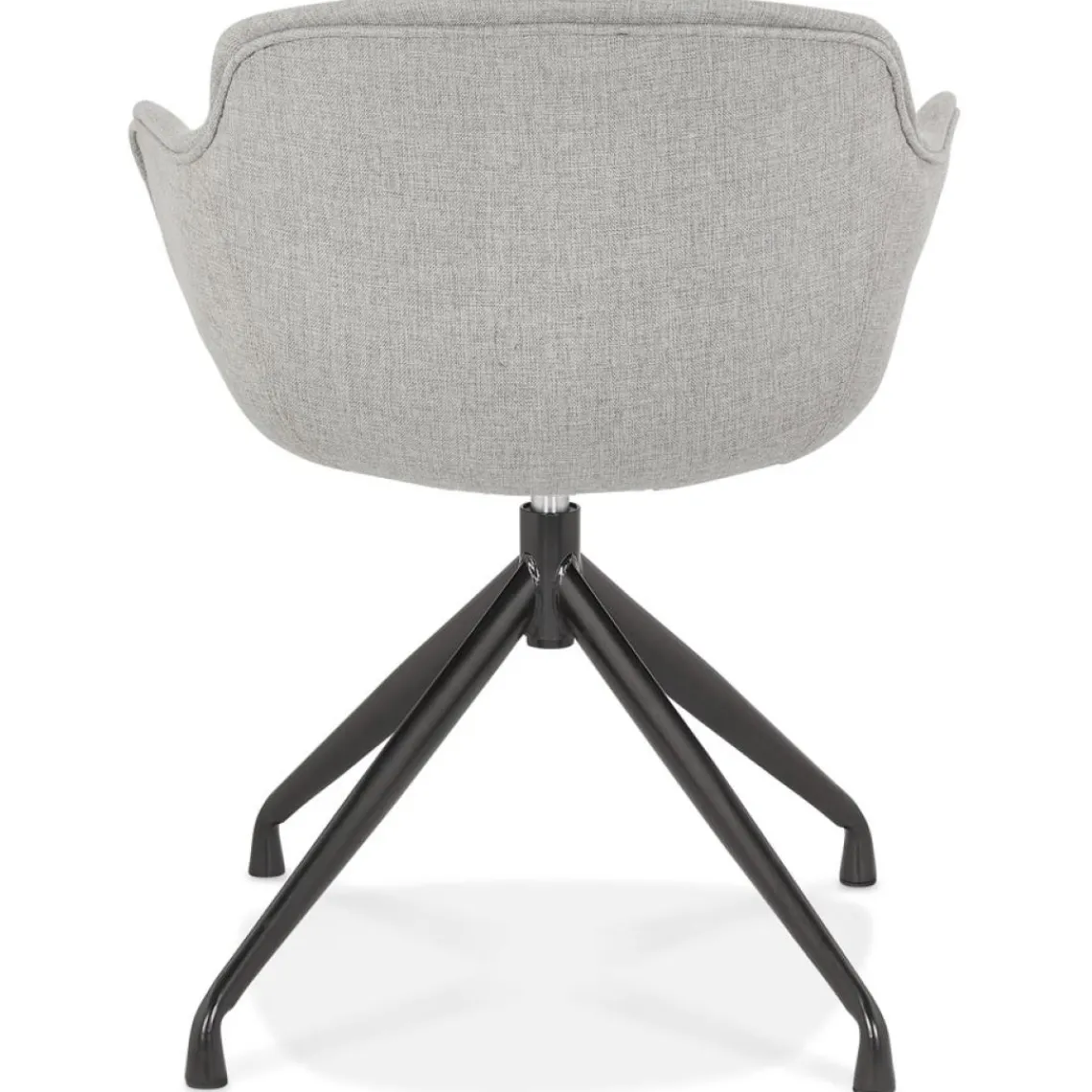 ALTEREGO Chaise design avec accoudoirs 'SWAN' en tissu gris Sale