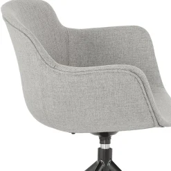 ALTEREGO Chaise design avec accoudoirs 'SWAN' en tissu gris Sale