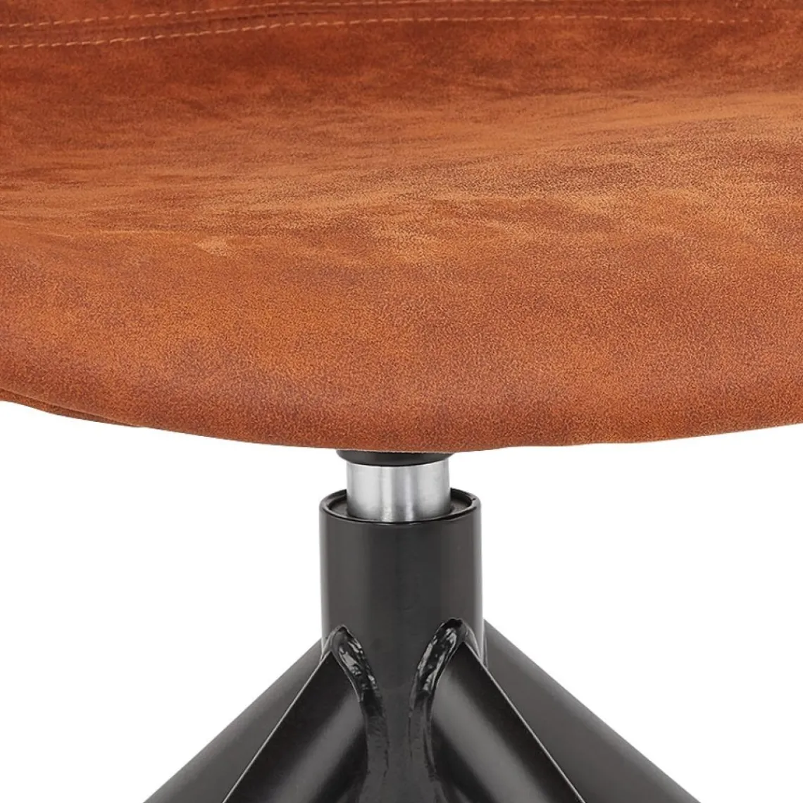 ALTEREGO Chaise design avec accoudoirs 'SOUND' en microfibre brune New