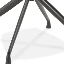 ALTEREGO Chaise design avec accoudoirs 'GRAPIN' en velours noir New