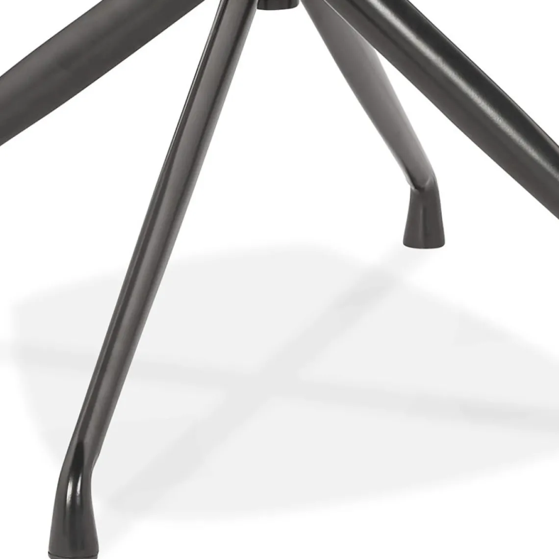 ALTEREGO Chaise design avec accoudoirs 'GRAPIN' en velours noir New