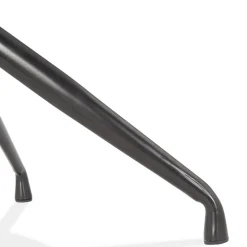 ALTEREGO Chaise design avec accoudoirs 'GRAPIN' en velours noir New