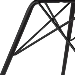 ALTEREGO Chaise design 'BRAVO' en matière synthétique brune et pieds en métal noir Online