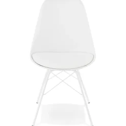 ALTEREGO Chaise design 'BYBLOS' blanche style industriel Sale