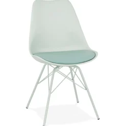 ALTEREGO Chaise design 'BYBLOS' vert clair style industriel Clearance