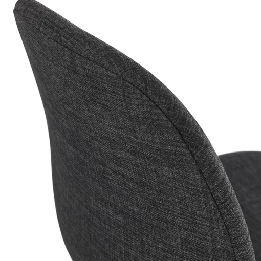 ALTEREGO Chaise design 'DECLIK' gris foncé avec pieds en métal noir Discount