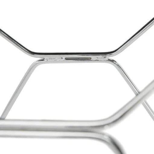 ALTEREGO Chaise design 'GAUDY' blanche avec pied en métal chromé Sale