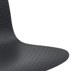 ALTEREGO Chaise design 'GAUDY' noire avec pied en métal chromé Outlet