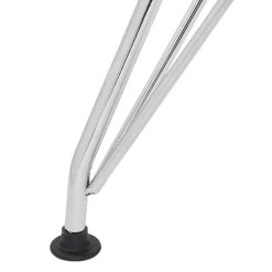 ALTEREGO Chaise design 'GAUDY' noire avec pied en métal chromé Outlet