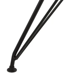 ALTEREGO Chaise design 'GAUDY' noire style industriel avec pied en métal noir Discount