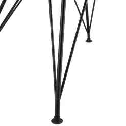 ALTEREGO Chaise design 'GAUDY' noire style industriel avec pied en métal noir Discount