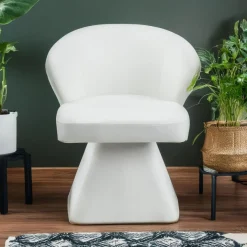 3S. x Home Chaise design grand confort Statik Tissu Crème New