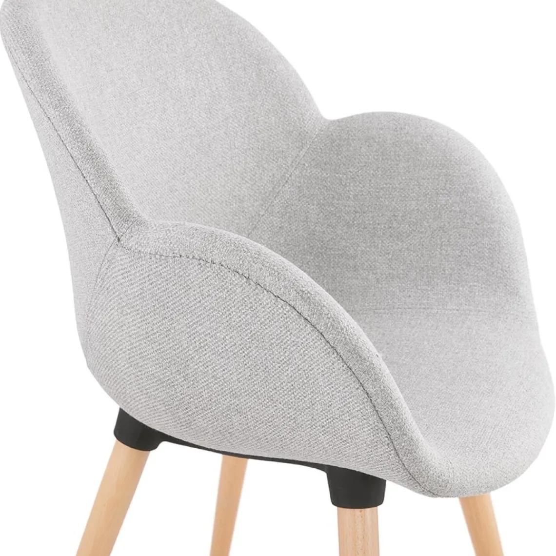 ALTEREGO Chaise design scandinave 'TAPIOCA' en tissu gris clair Hot