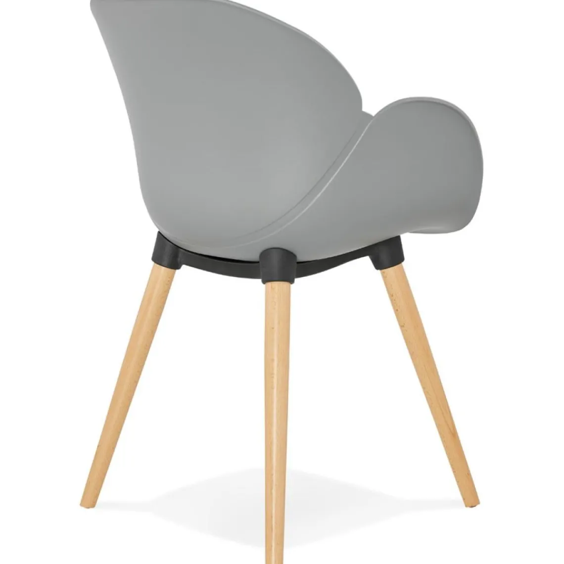 ALTEREGO Chaise design scandinave 'PICATA' grise avec pieds en bois Clearance