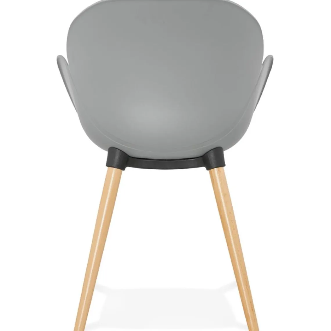 ALTEREGO Chaise design scandinave 'PICATA' grise avec pieds en bois Clearance