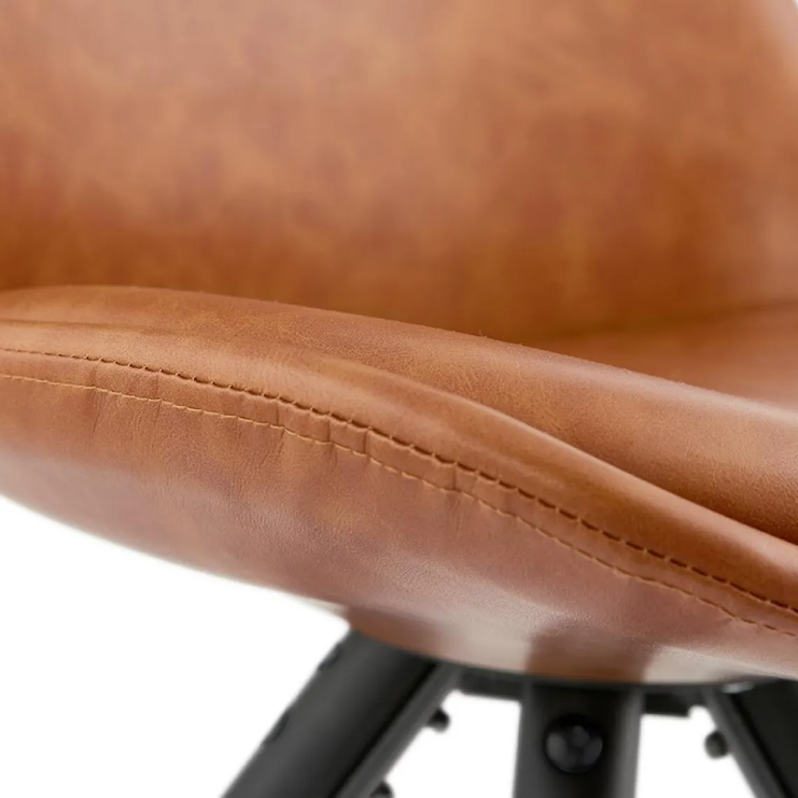 ALTEREGO Chaise design 'STREET' brune style industriel Online