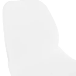 ALTEREGO Chaise design 'TUCANA' blanche avec pieds en métal noir Online