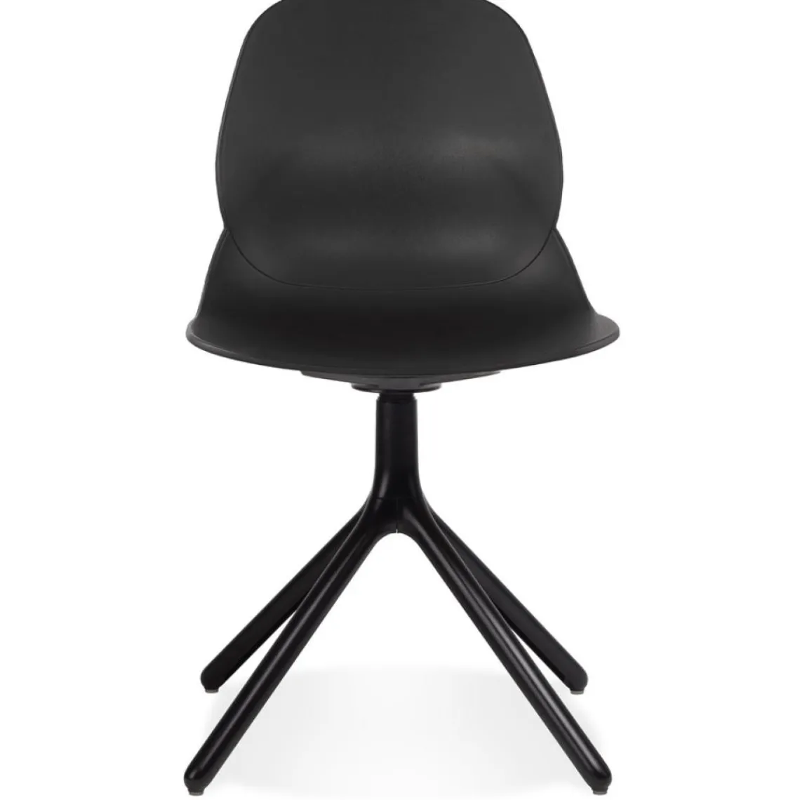 ALTEREGO Chaise design 'TUCANA' noire avec pieds en métal Best