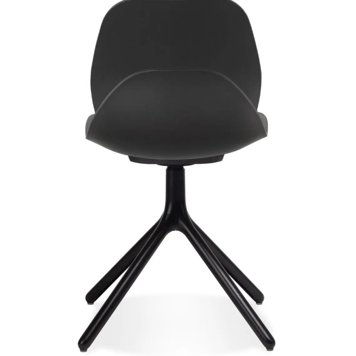 ALTEREGO Chaise design 'TUCANA' noire avec pieds en métal Best