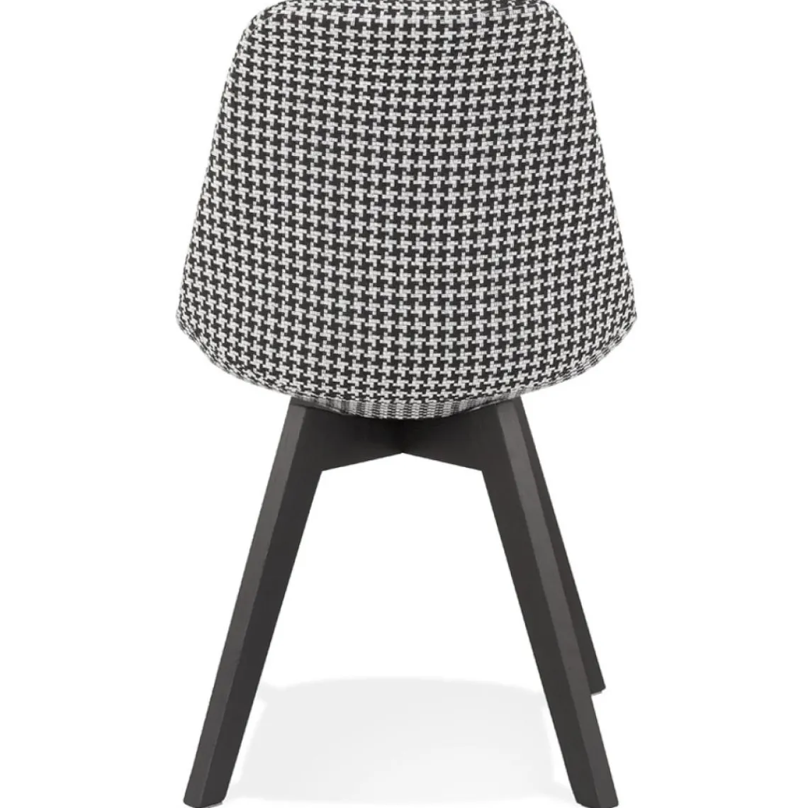 ALTEREGO Chaise en tissu pied de poule 'JOE' avec structure en bois noir Outlet