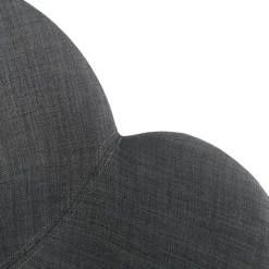 ALTEREGO Chaise moderne 'ATOL' en tissu gris foncé avec pieds en métal blanc Discount