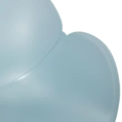 ALTEREGO Chaise moderne 'FIDJI' bleue avec pieds en métal blanc Best