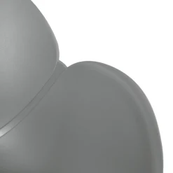 ALTEREGO Chaise moderne 'FIDJI' grise avec pieds en métal blanc Online