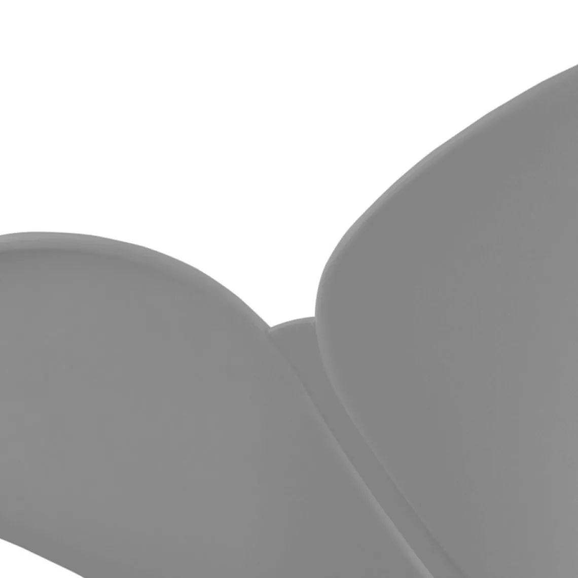 ALTEREGO Chaise moderne 'FIDJI' grise avec pieds en métal blanc Online