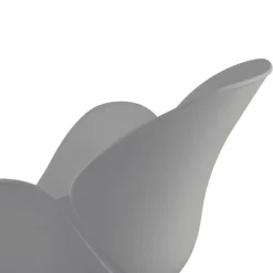 ALTEREGO Chaise moderne 'FIDJI' grise avec pieds en métal blanc Online