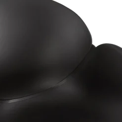 ALTEREGO Chaise moderne 'FIDJI' noire avec pieds en métal blanc Hot