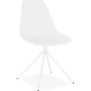 ALTEREGO Chaise moderne 'LORY' blanche avec pied en métal Hot