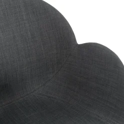 ALTEREGO Chaise moderne 'ORIGAMI' en tissu gris foncé avec pieds en métal chromé Online