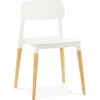 ALTEREGO Chaise moderne 'TRENDY' blanche style scandinave New
